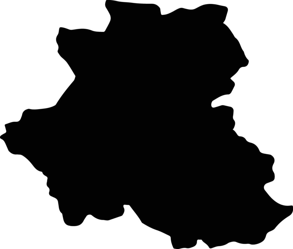 Malayer Iran silhouette map vector