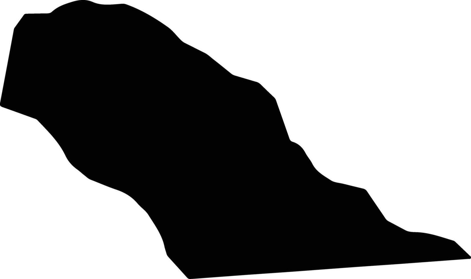 Malgretoute Saint Lucia silhouette map vector
