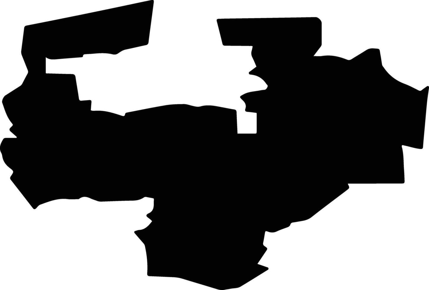Malgobeksky District Russia silhouette map vector