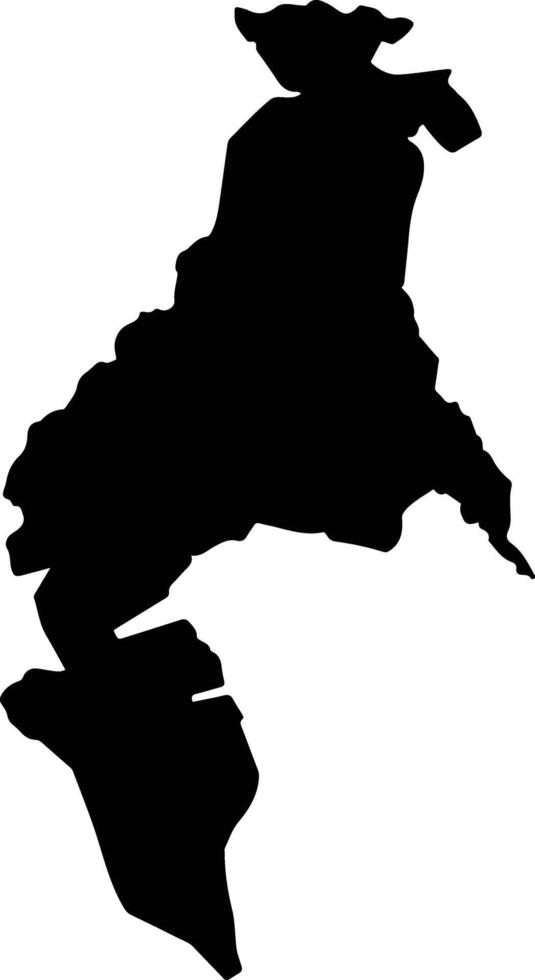 Malinaltepec Mexico silhouette map vector