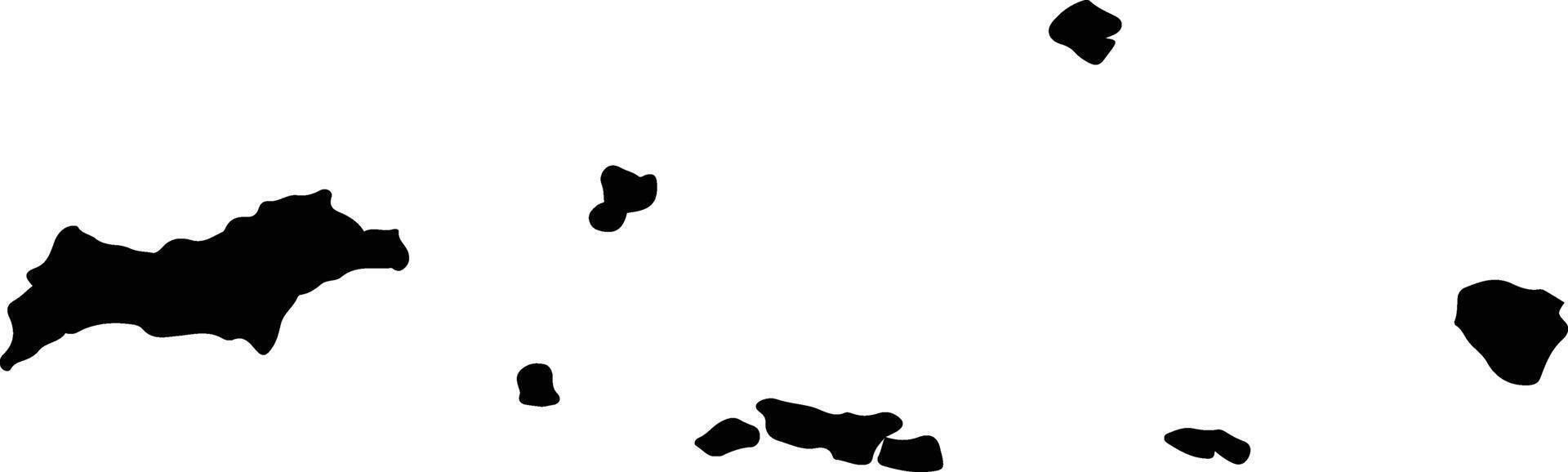 Maluku Barat Daya Indonesia silhouette map vector
