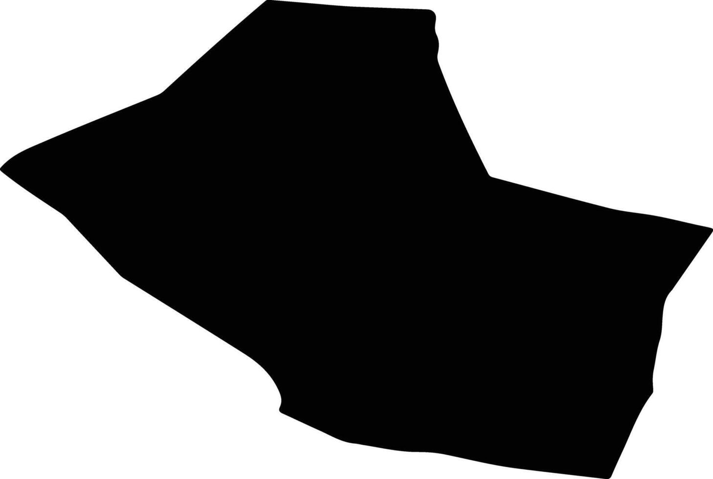 Mandal Ovoo Mongolia silhouette map vector
