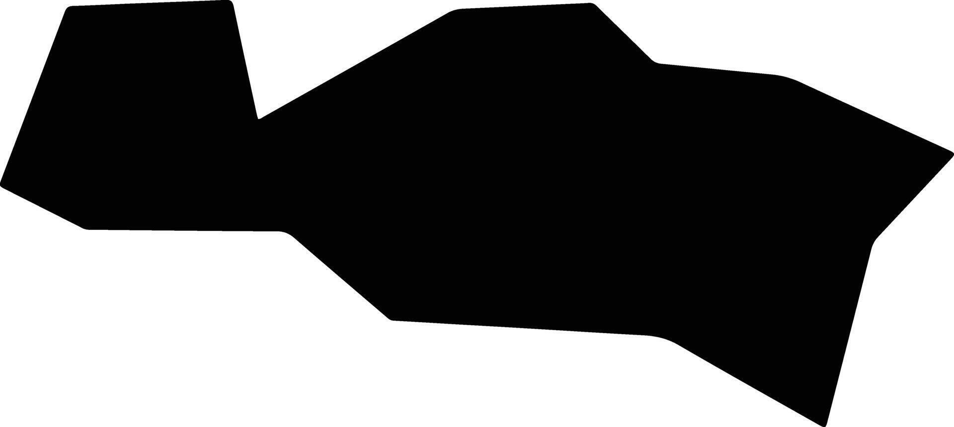Mato Queimado Brazil silhouette map vector