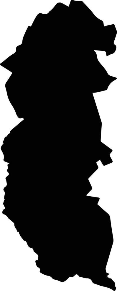 Matobo Zimbabwe silhouette map vector