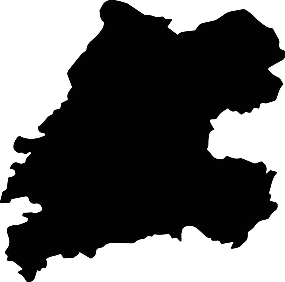 Mau India silhouette map vector
