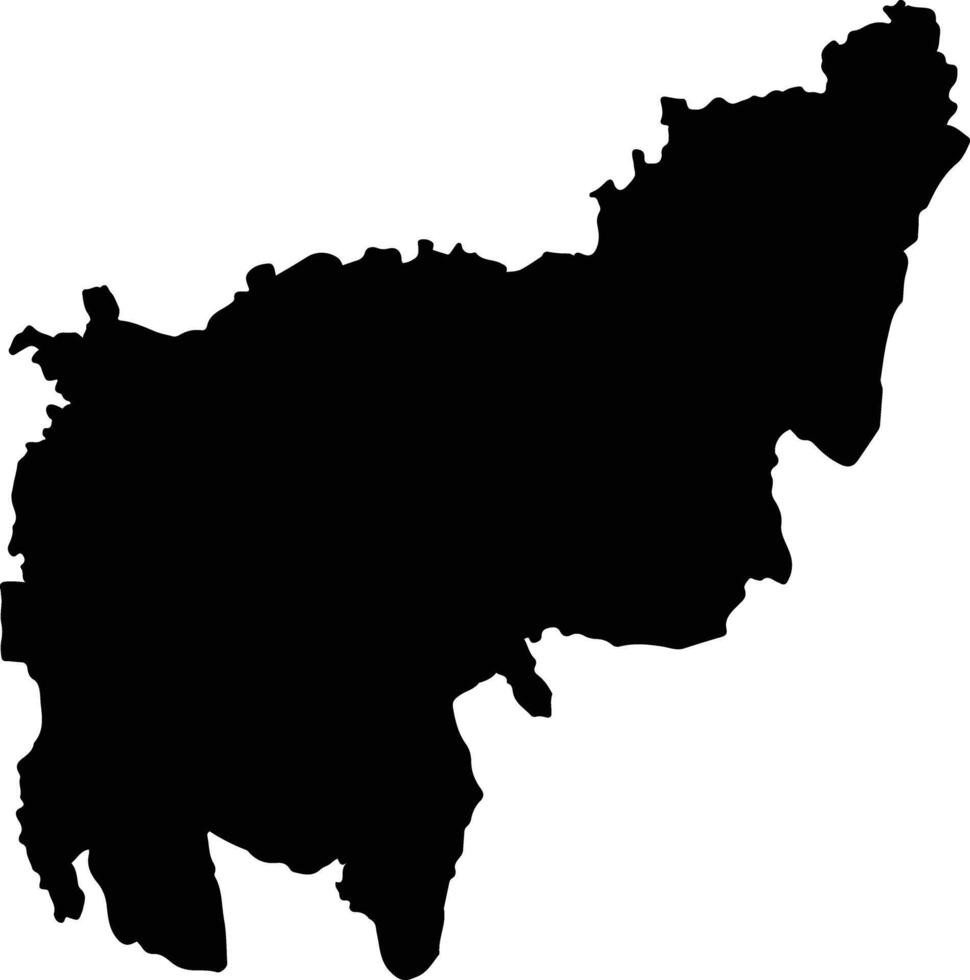 Maulvibazar Bangladesh silhouette map vector