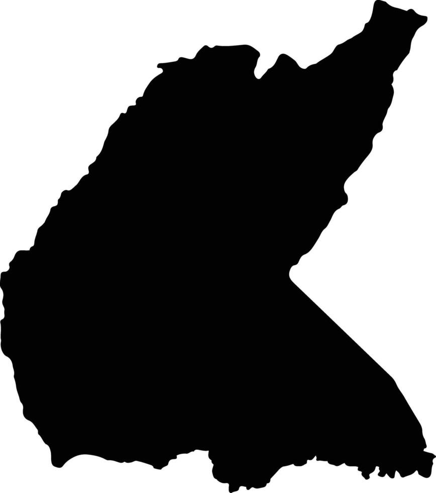 Mavago Mozambique silhouette map vector