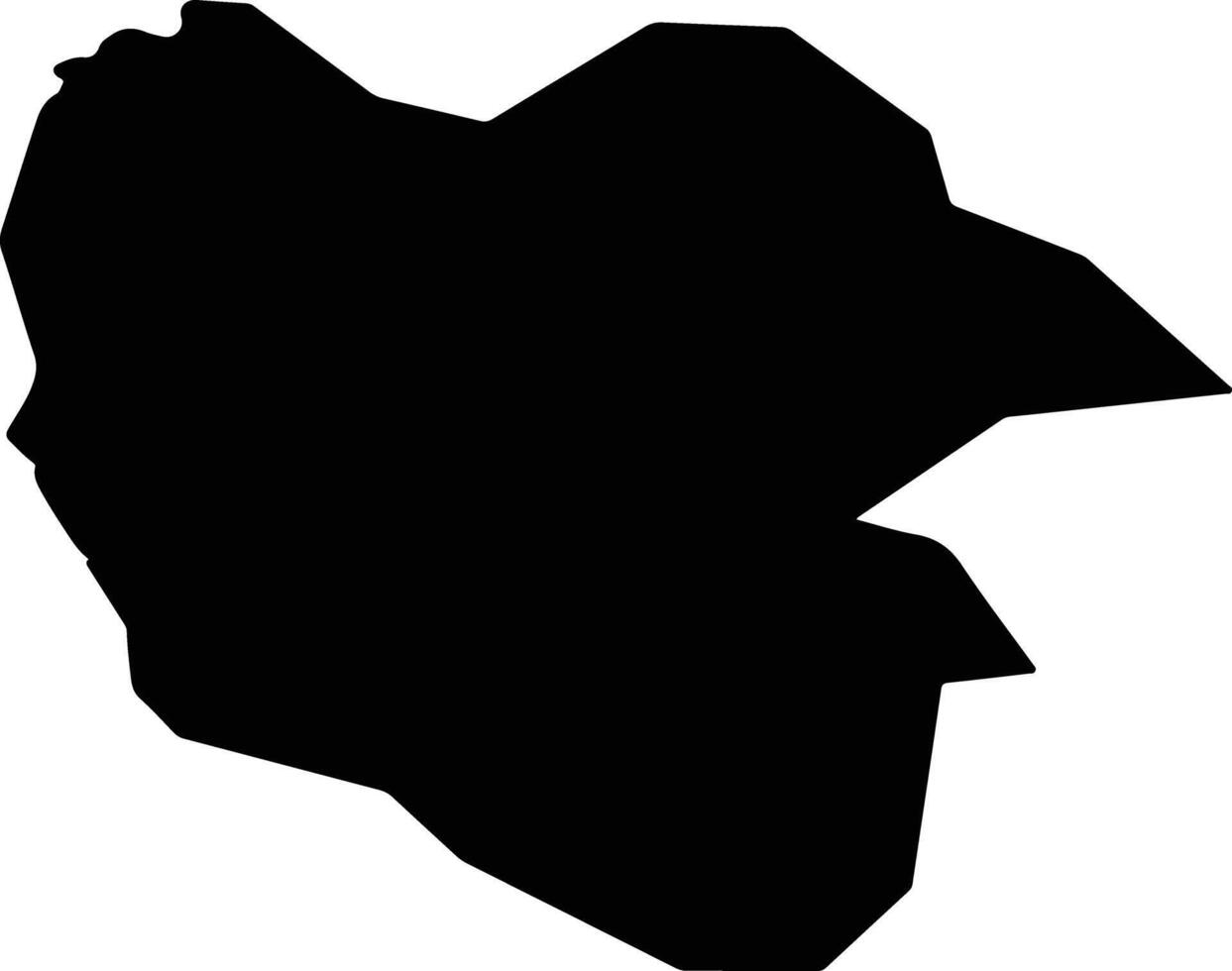 Mavrovo and Rostusha North Macedonia silhouette map vector