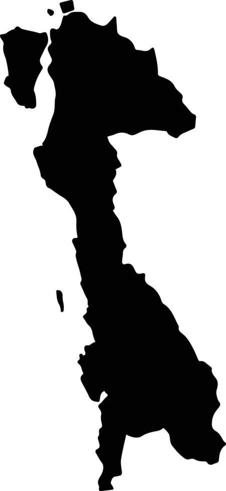 Mawlamyine Myanmar silhouette map vector