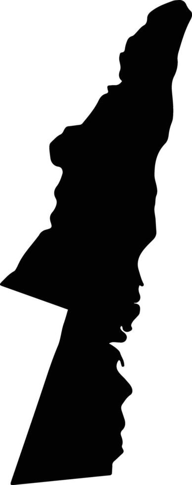 Maxixe Mozambique silhouette map vector
