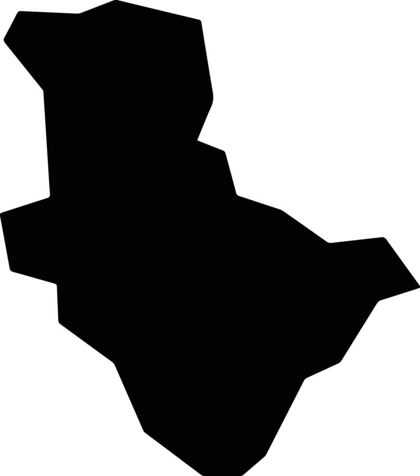 Maydan Shahr Afghanistan silhouette map vector