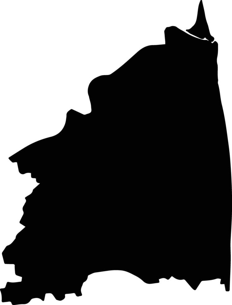 Mayiladuthurai India silhouette map vector
