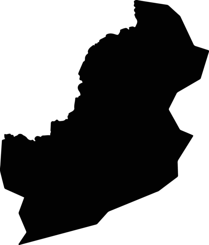 Mayo Banyo Cameroon silhouette map vector