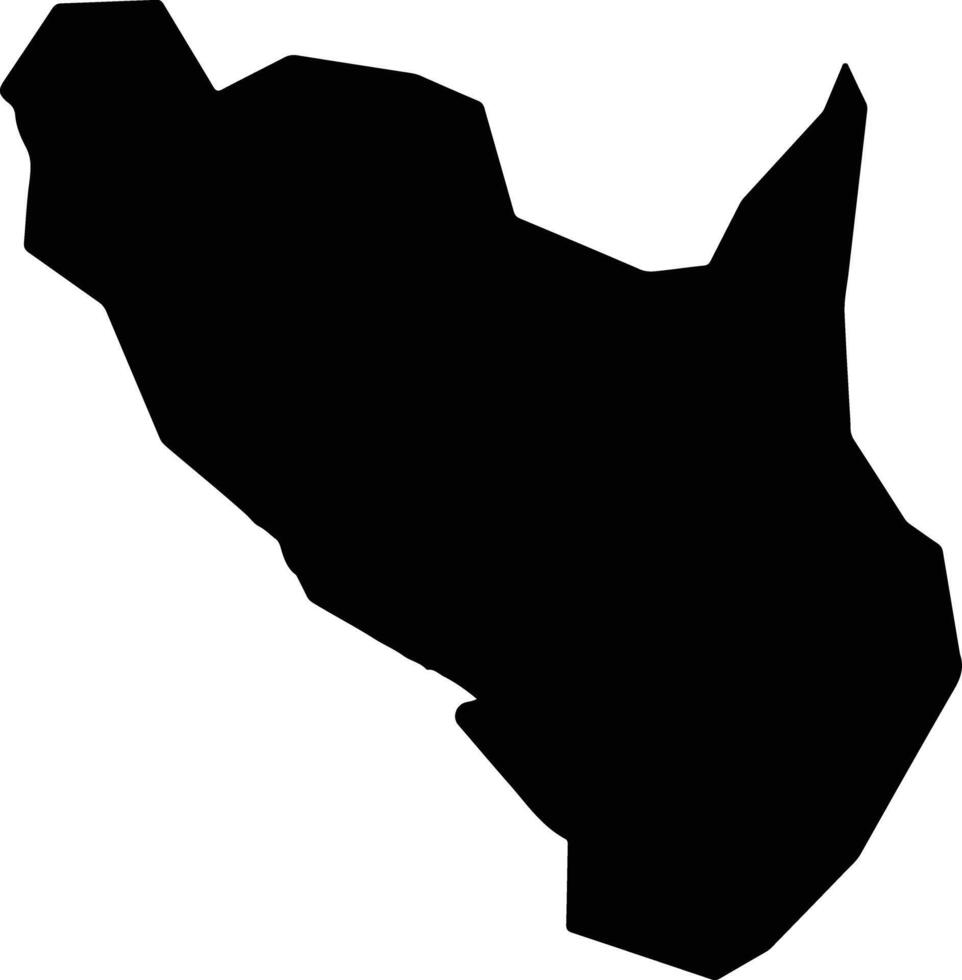 Mayo Boneye Chad silhouette map vector