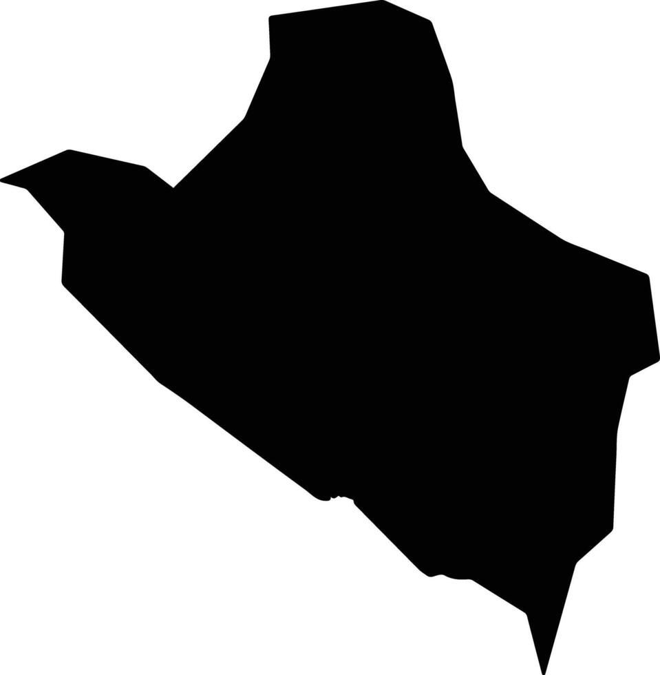 Mayo Dallah Chad silhouette map vector