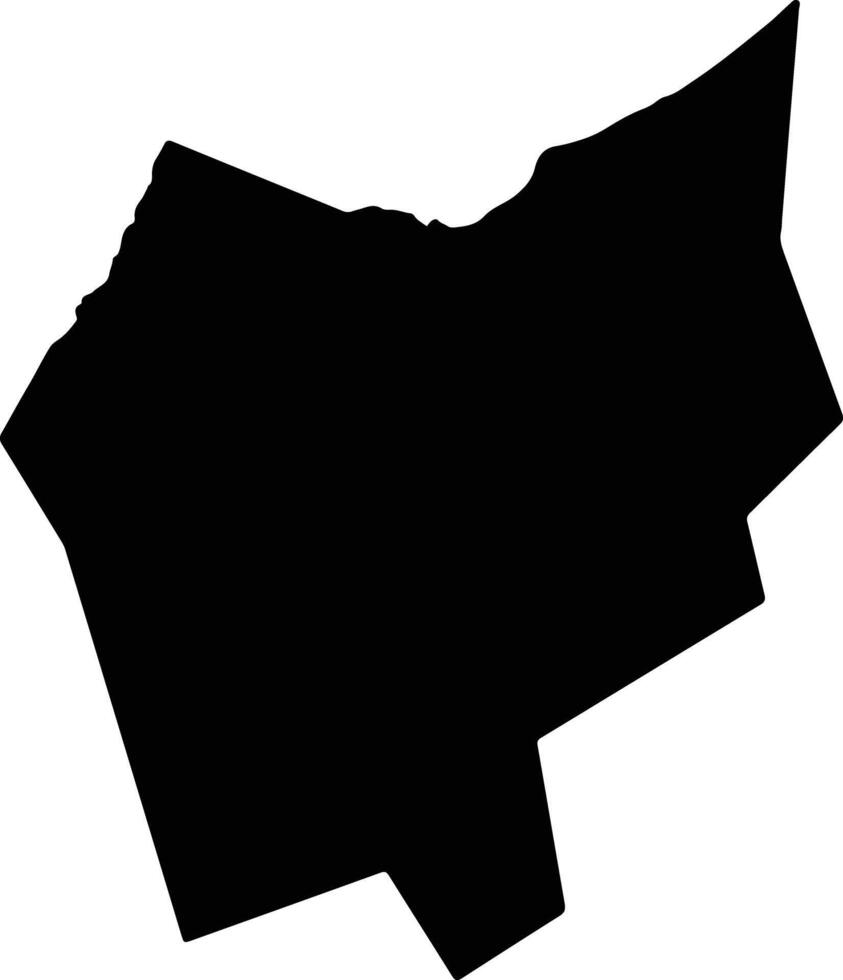 Mayo Sava Cameroon silhouette map vector