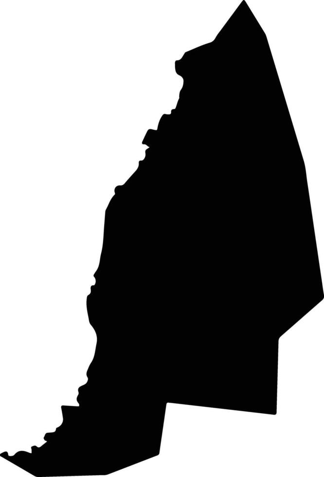 Mayo Tsanaga Cameroon silhouette map vector