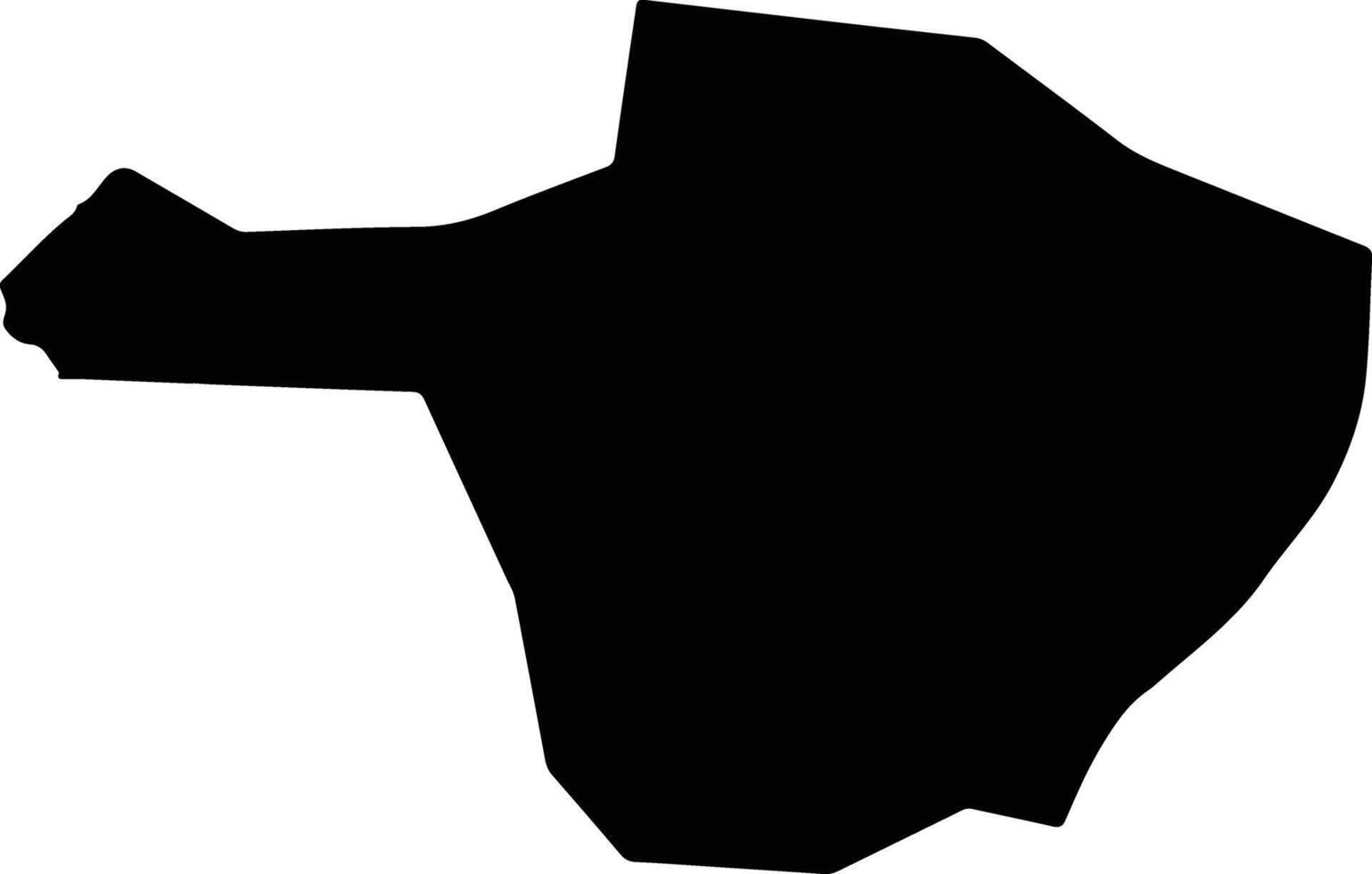 Mayo Louti Cameroon silhouette map vector