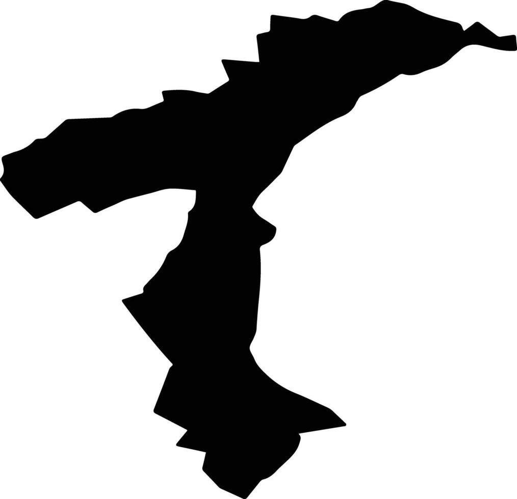 Maysky District Russia silhouette map vector