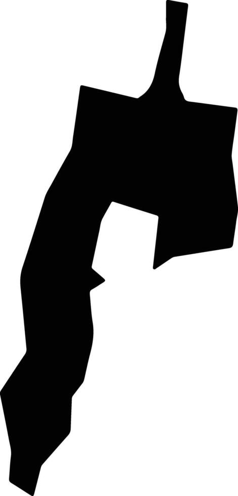 Mazatenango Guatemala silhouette map vector