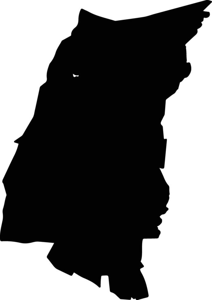 Mazowe Zimbabwe silhouette map vector