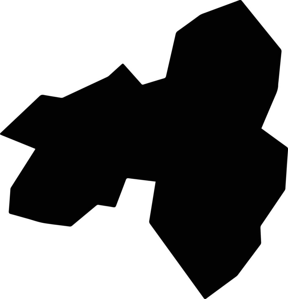 Mbam et Inoubou Cameroon silhouette map vector