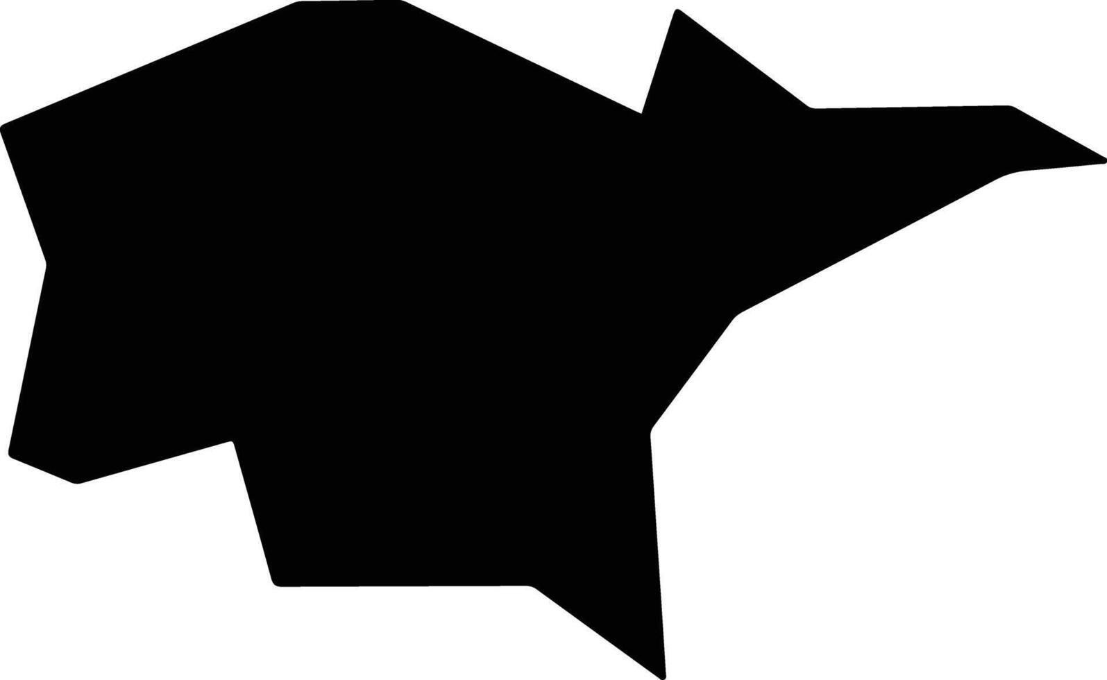 Mbatoli Nigeria silhouette map vector