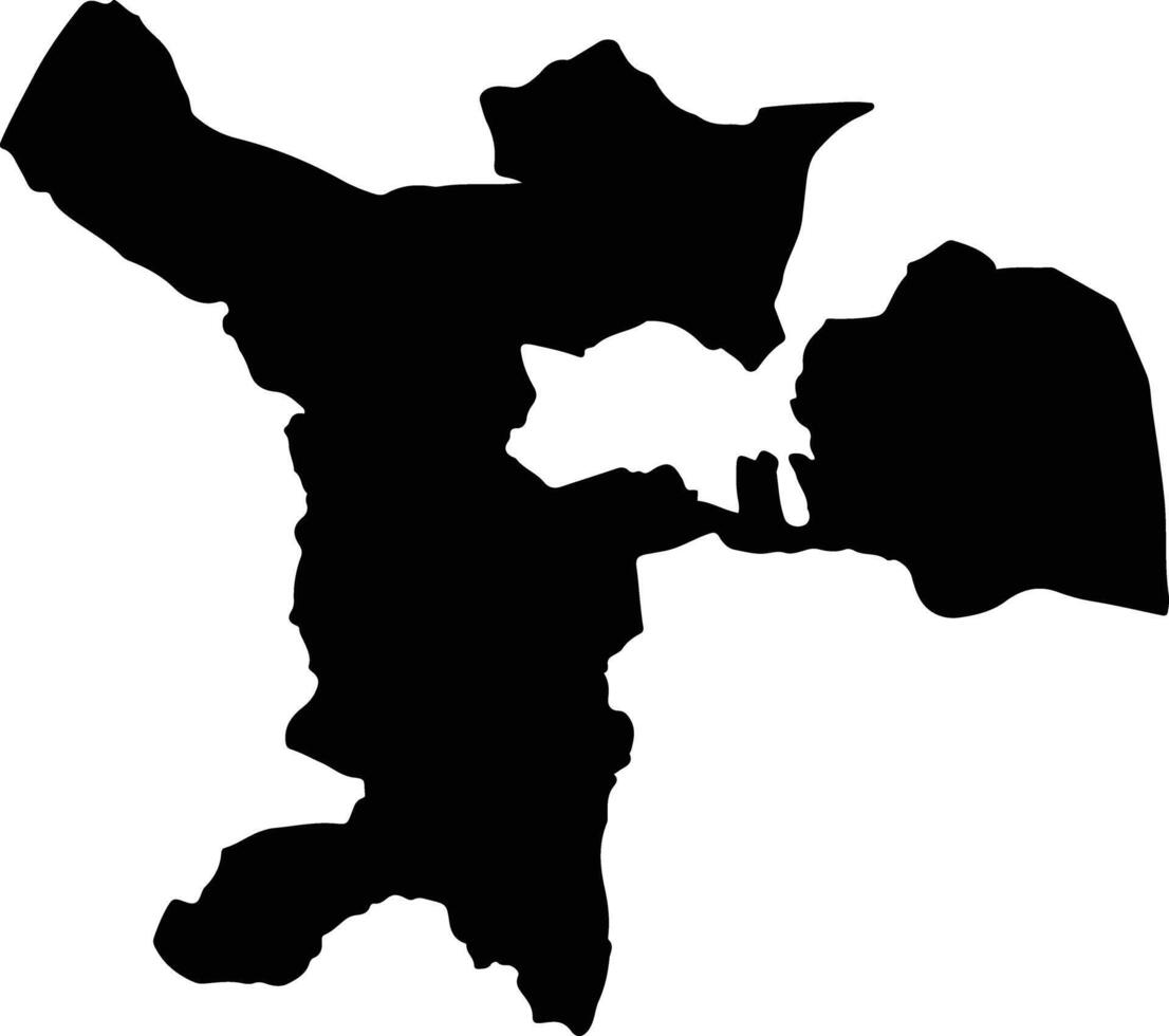 Mbeya Tanzania silhouette map vector