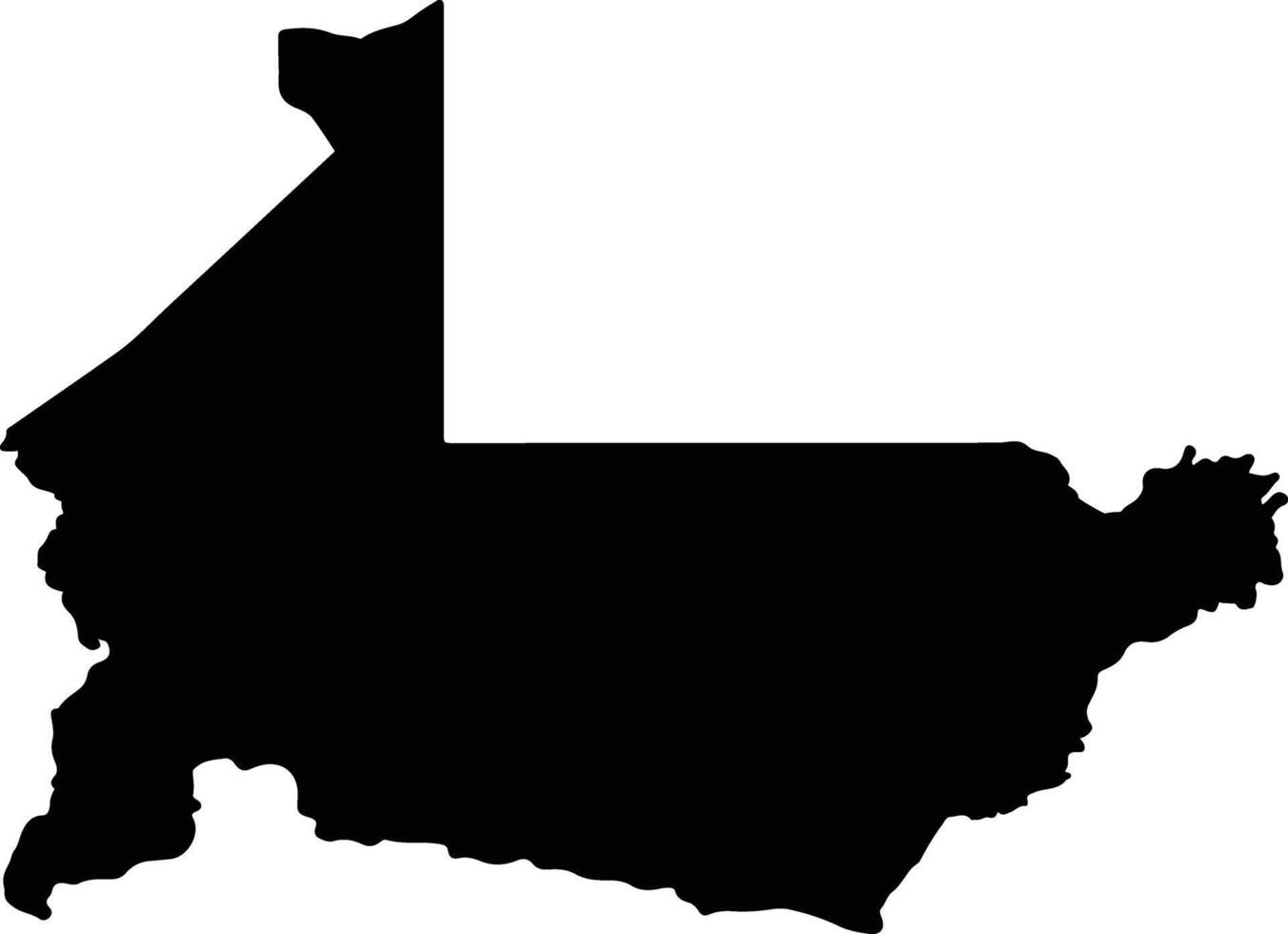 Mbire Zimbabwe silhouette map vector