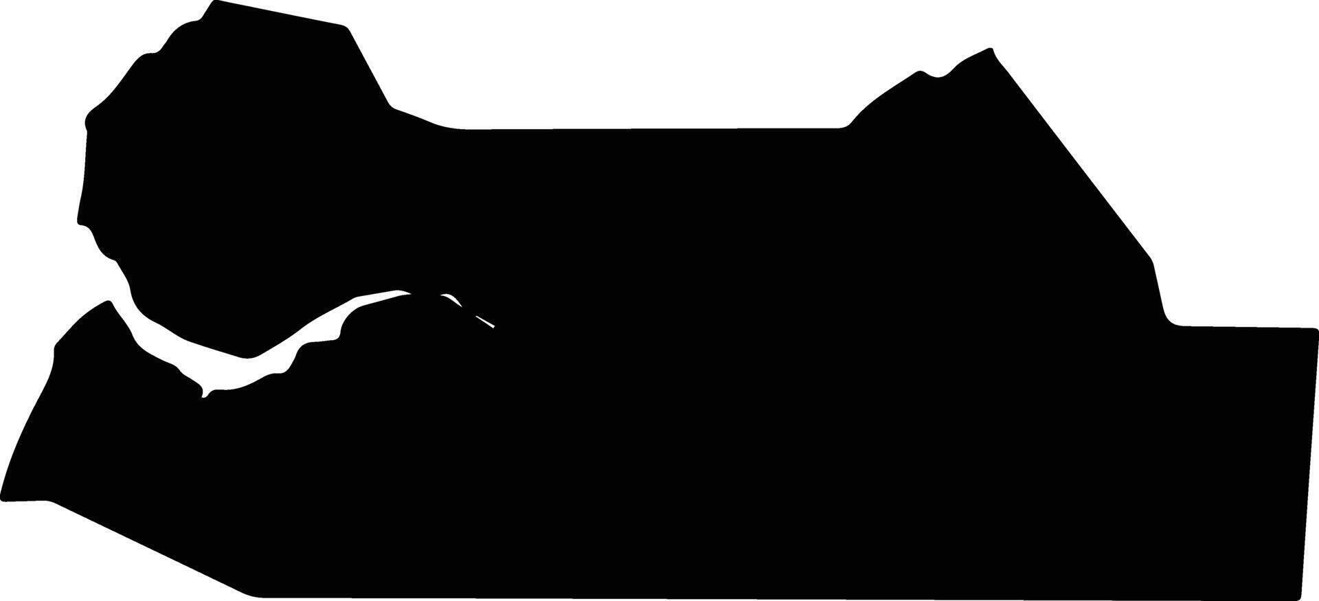 MBINI Equatorial Guinea silhouette map vector