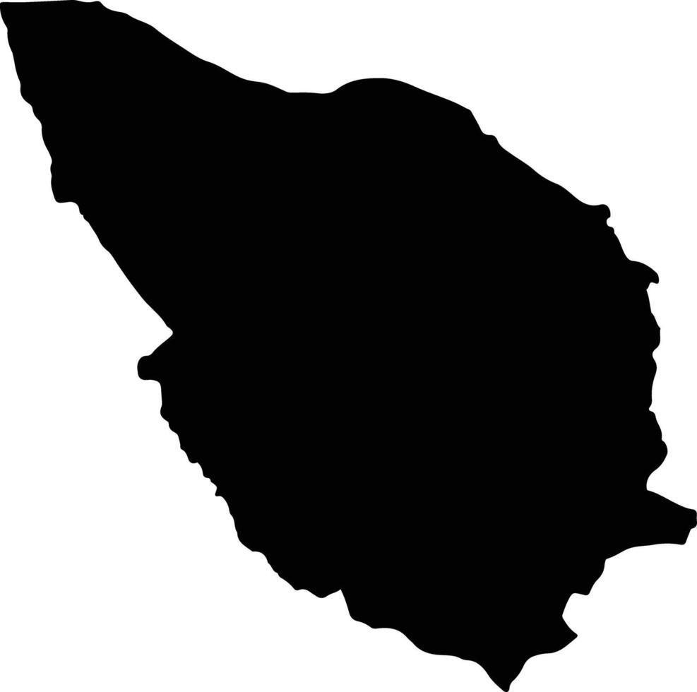 Mbozi Tanzania silhouette map vector
