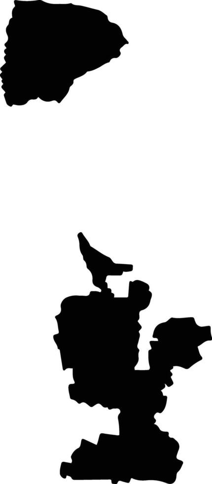 Mecayapan Mexico silhouette map vector