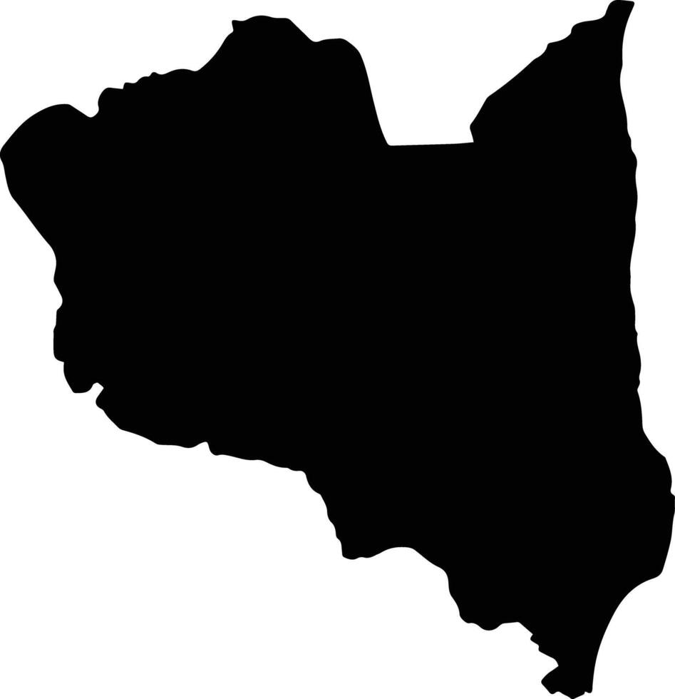 Mecufi Mozambique silhouette map vector