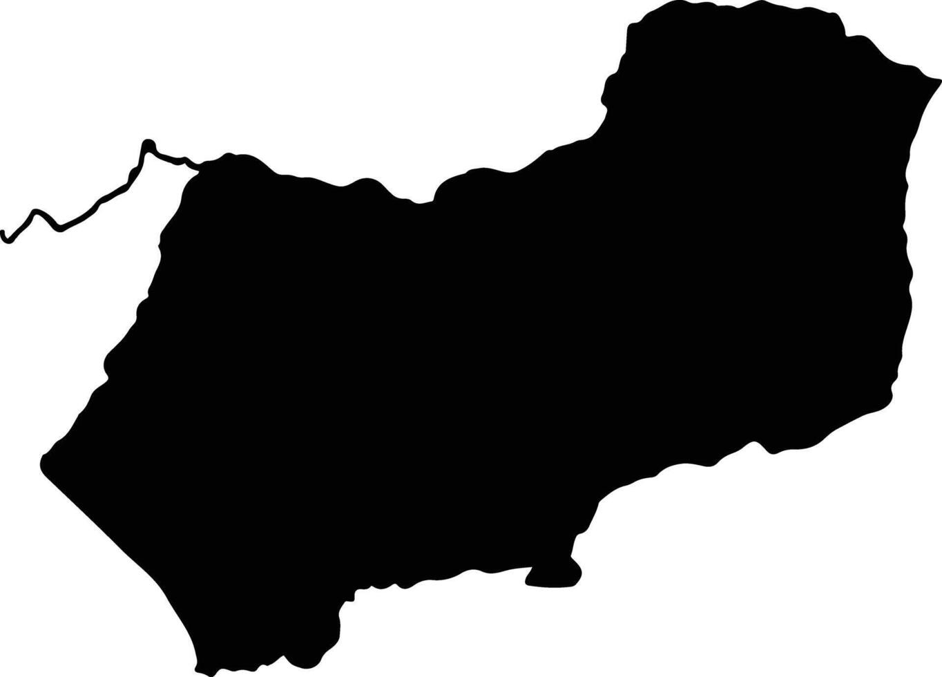 Mecula Mozambique silhouette map vector