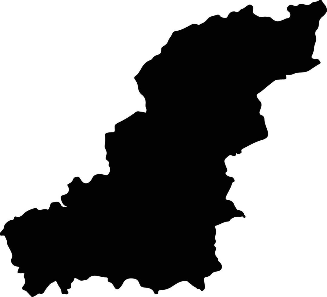 Meconta Mozambique silhouette map vector