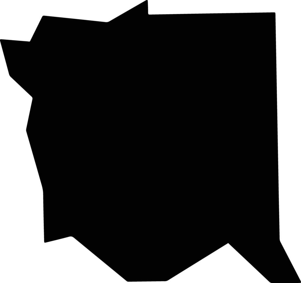 Medianeira Brazil silhouette map vector