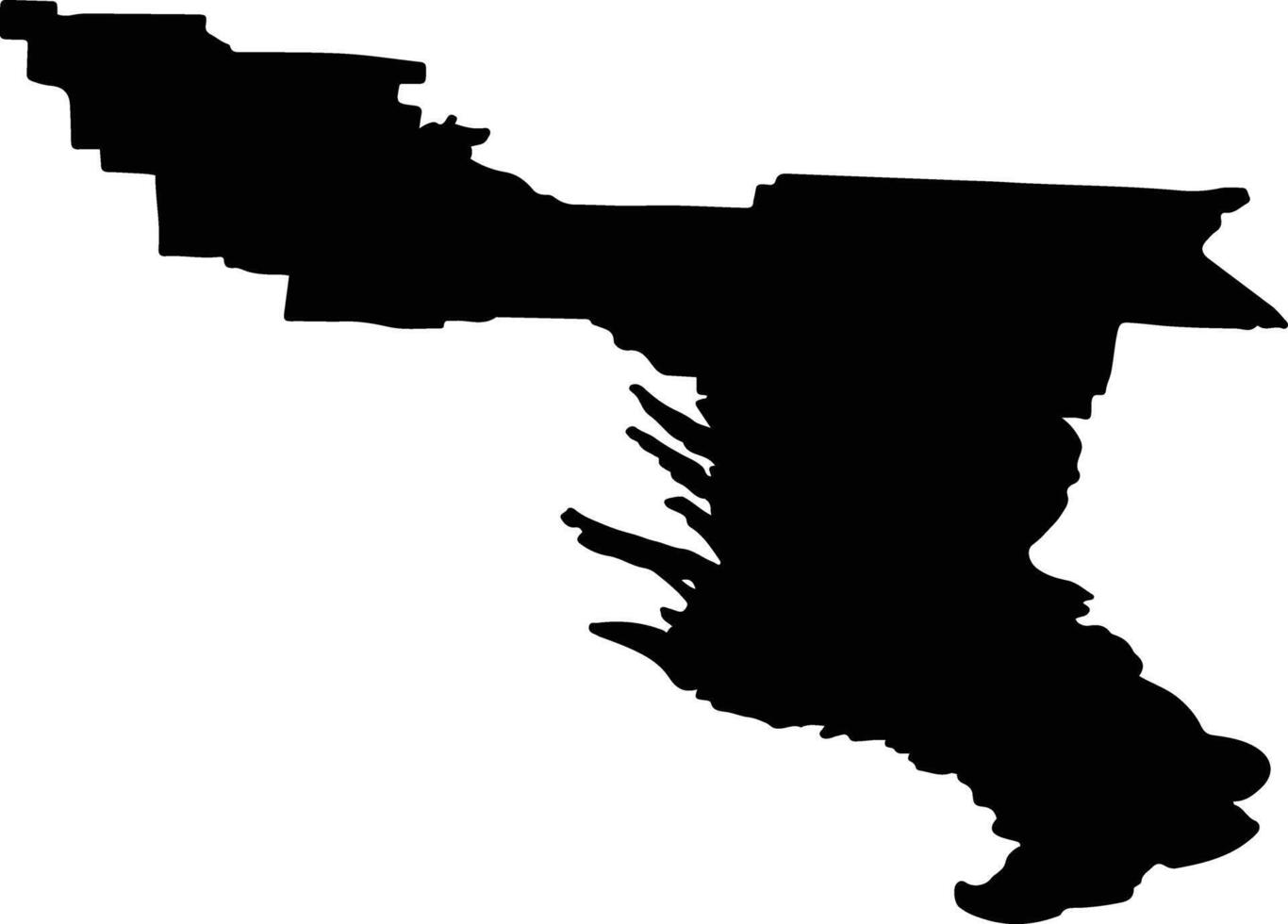 Medvezhyegorsky District Russia silhouette map vector