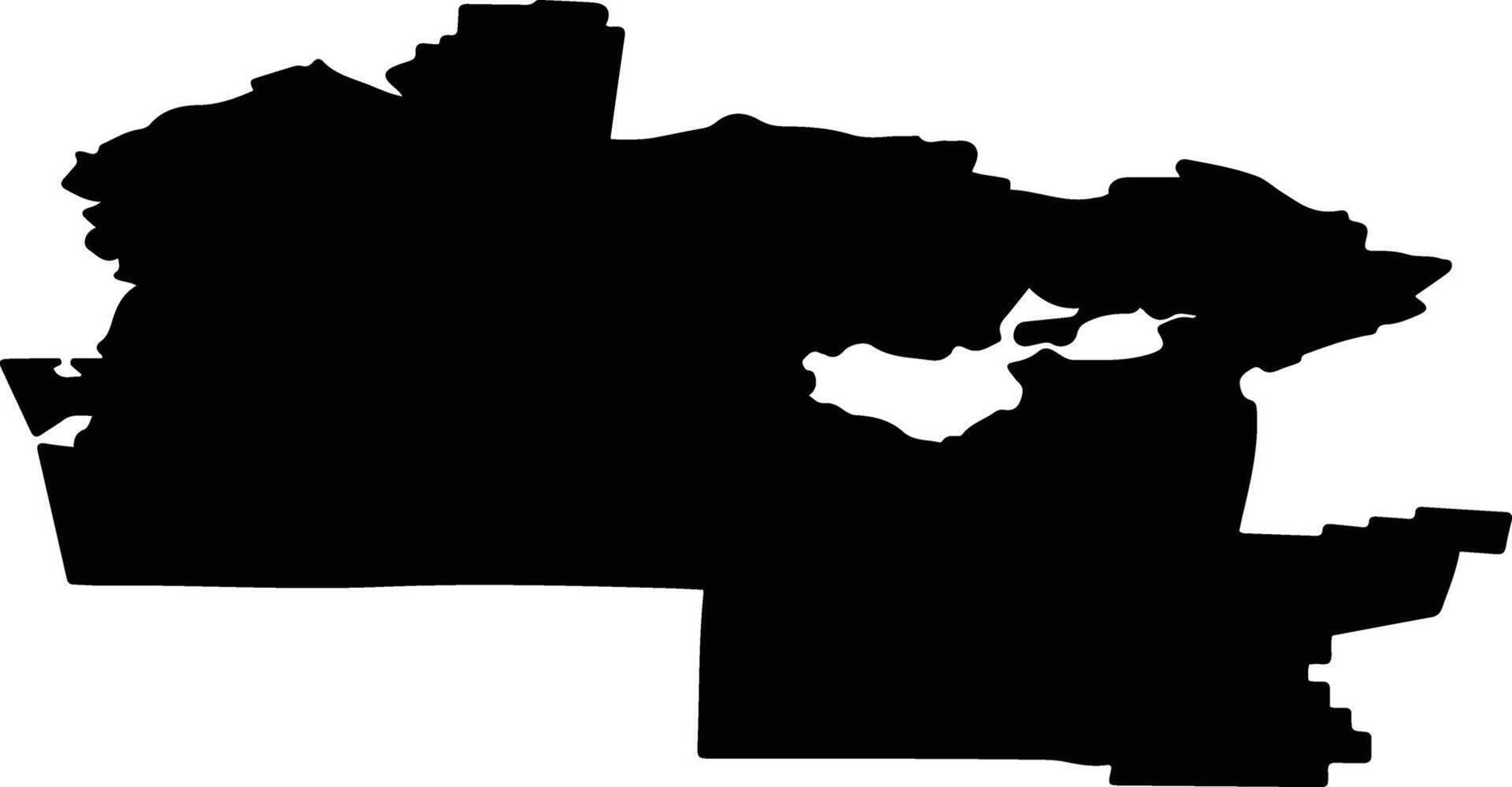 Medvedevsky District Russia silhouette map vector