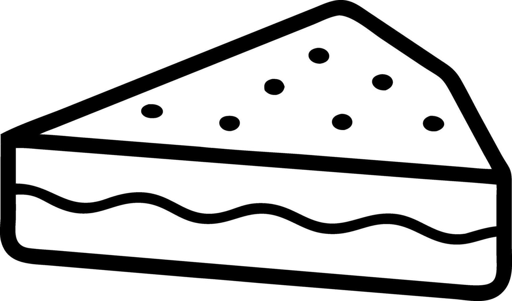 Slice of Cake with Sprinkles Dessert Icon vector