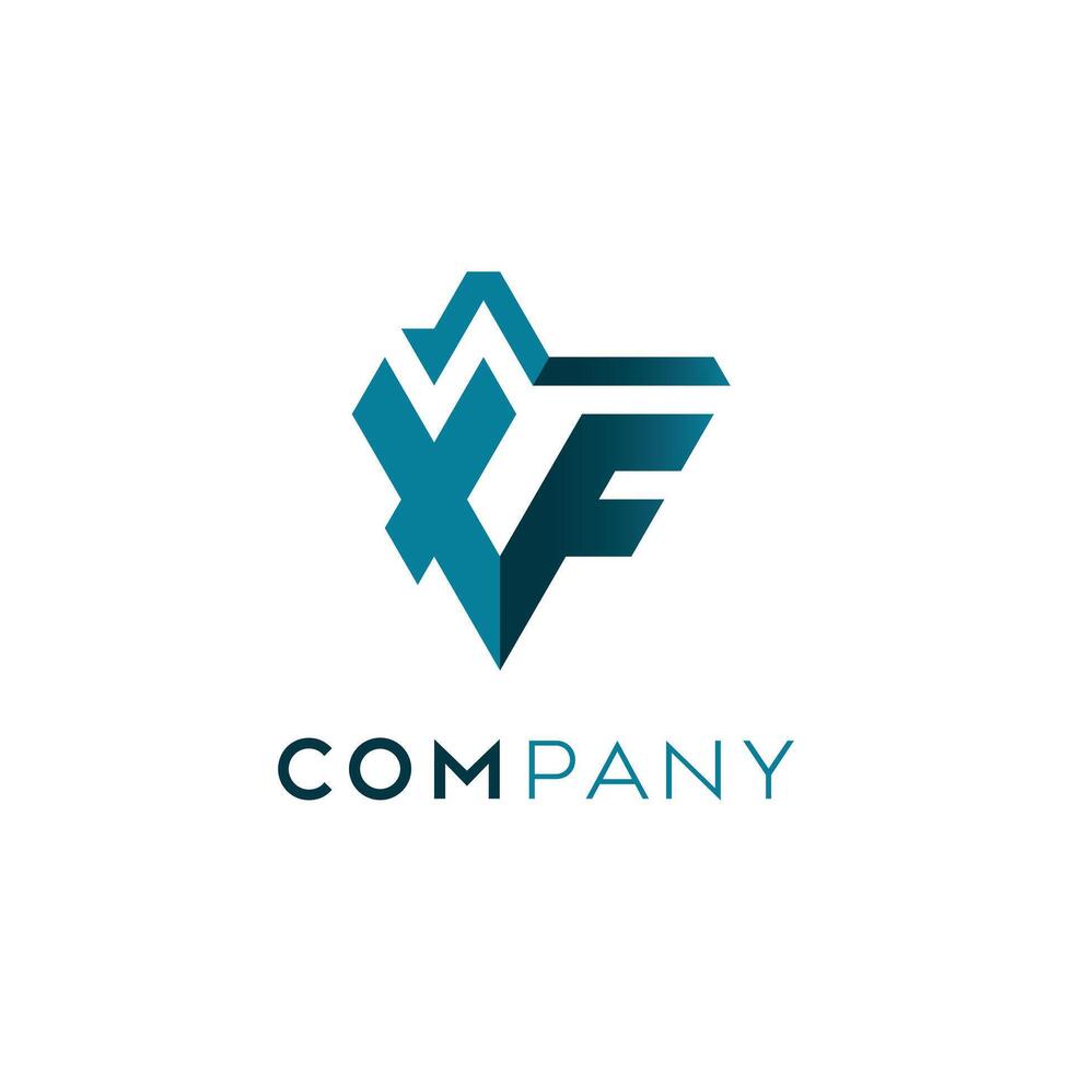 Abstract logo with a combination of TF letters vector