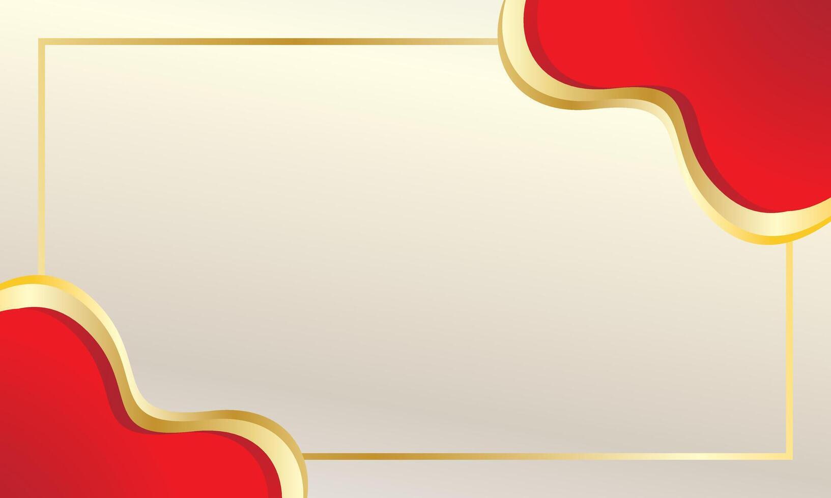 Red gold certificate design background vector