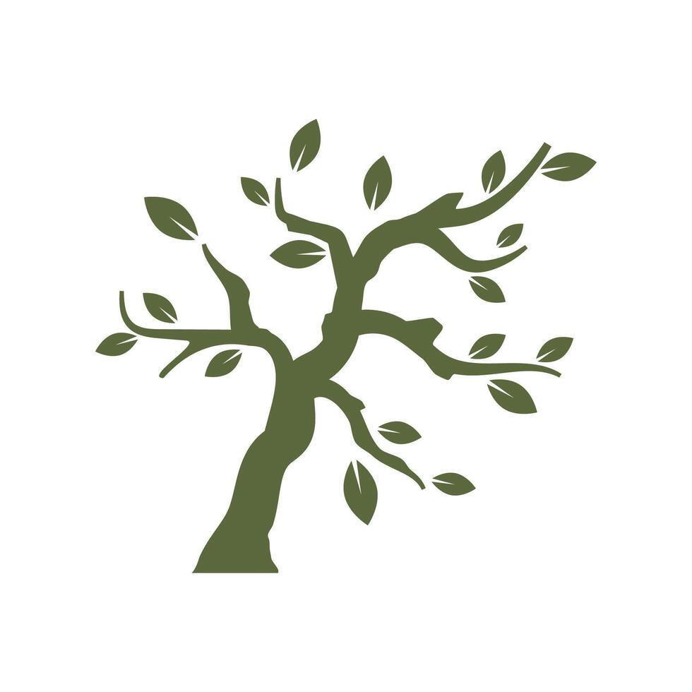 Stylized branch tree logo and symbol vector