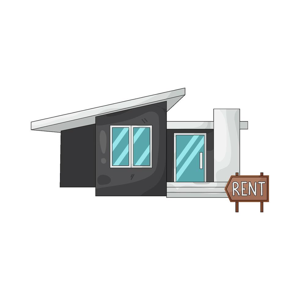 Illustration of Luxury Rent House vector