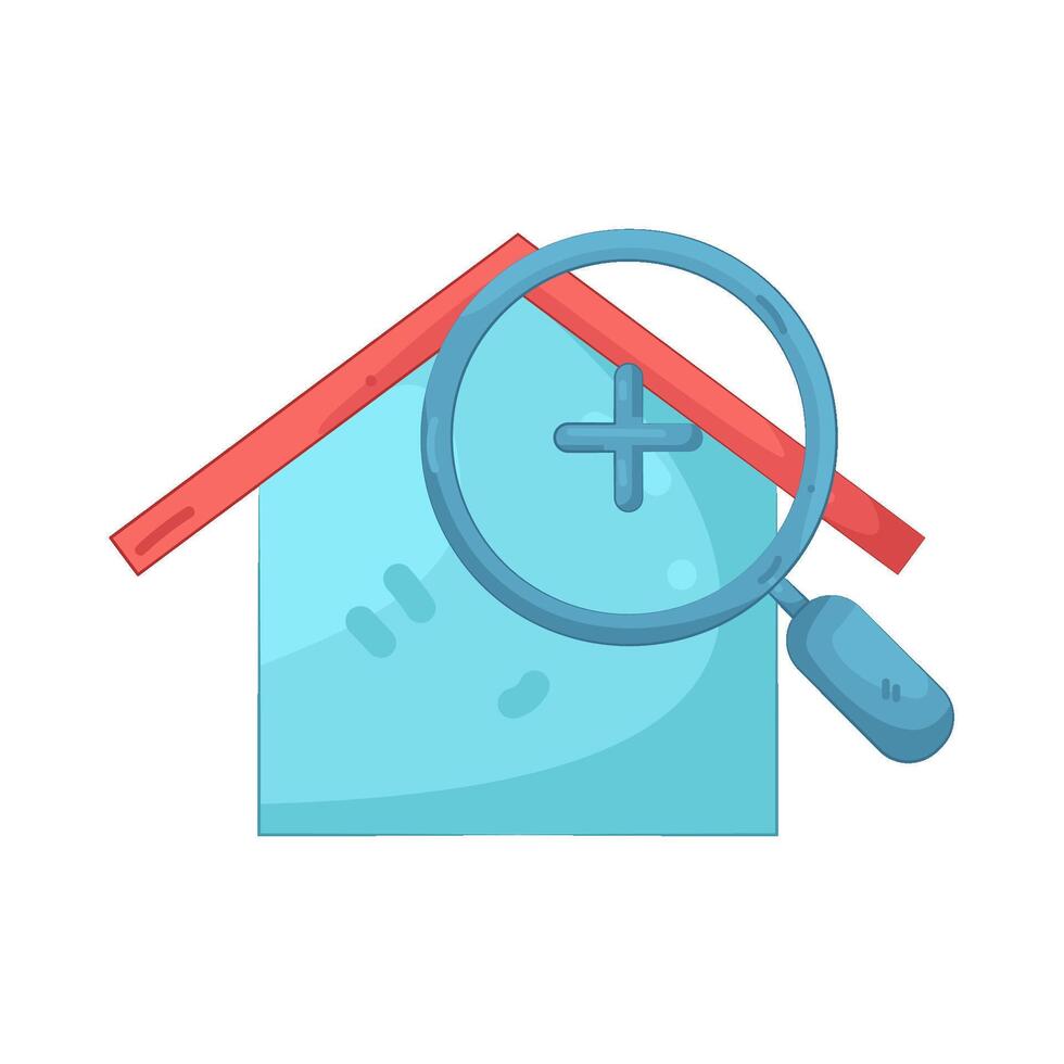 Illustration of House with Zoom In vector