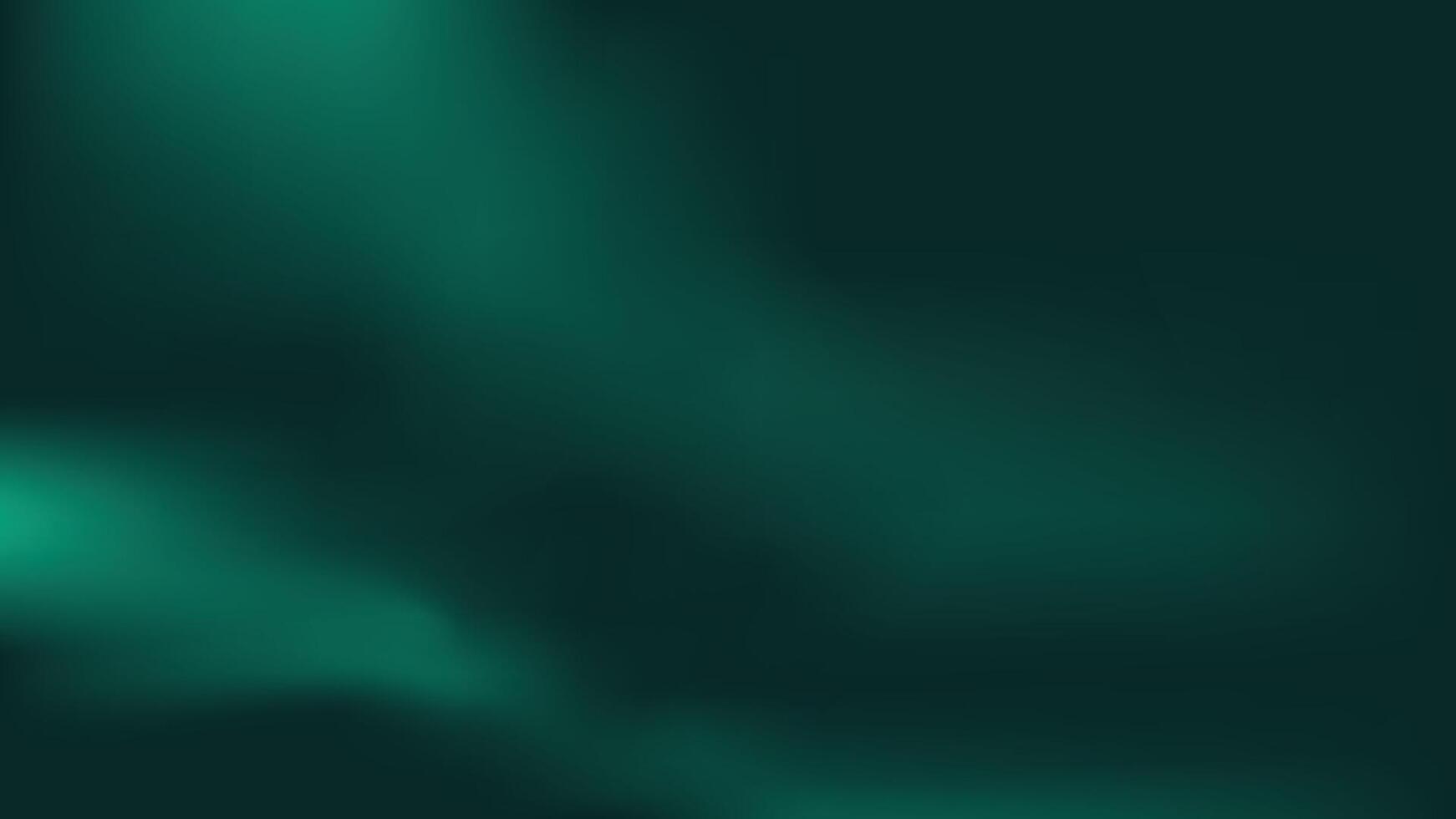 Glowing Green Wave on Dark Gradient Background vector