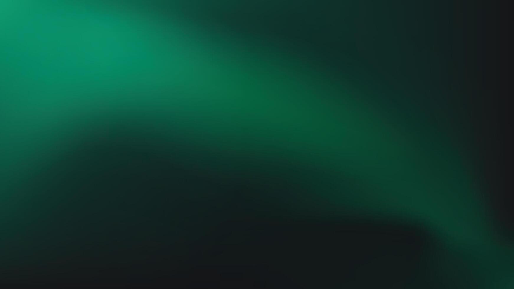 Dark emerald green gradient background with glowing light wave vector