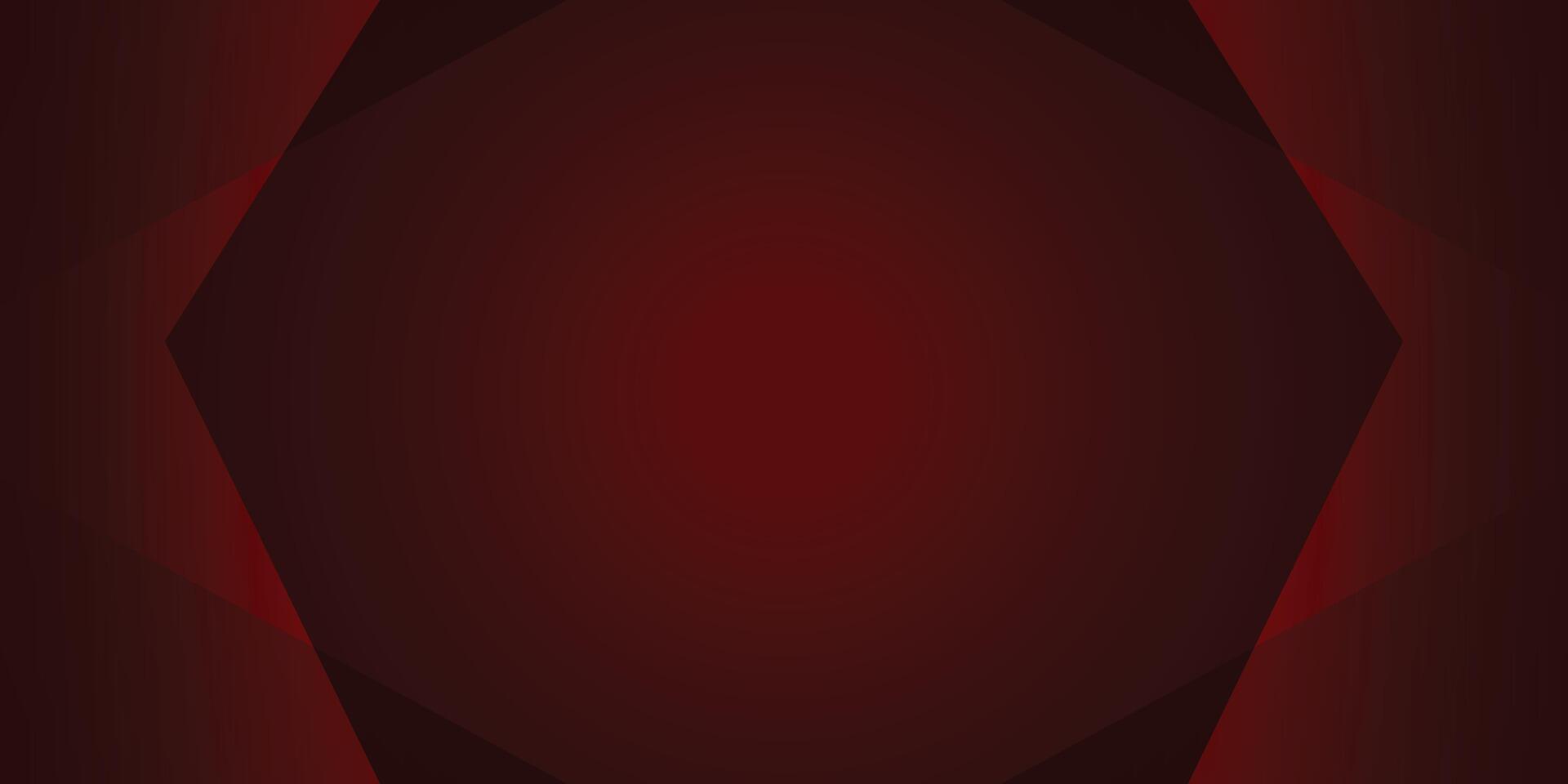 Dark red abstract geometric shape border background with red gradient color and copy space vector
