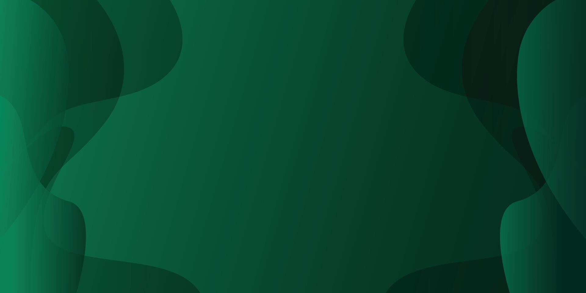 Modern green abstract circular geometric border on a dark green gradient background vector