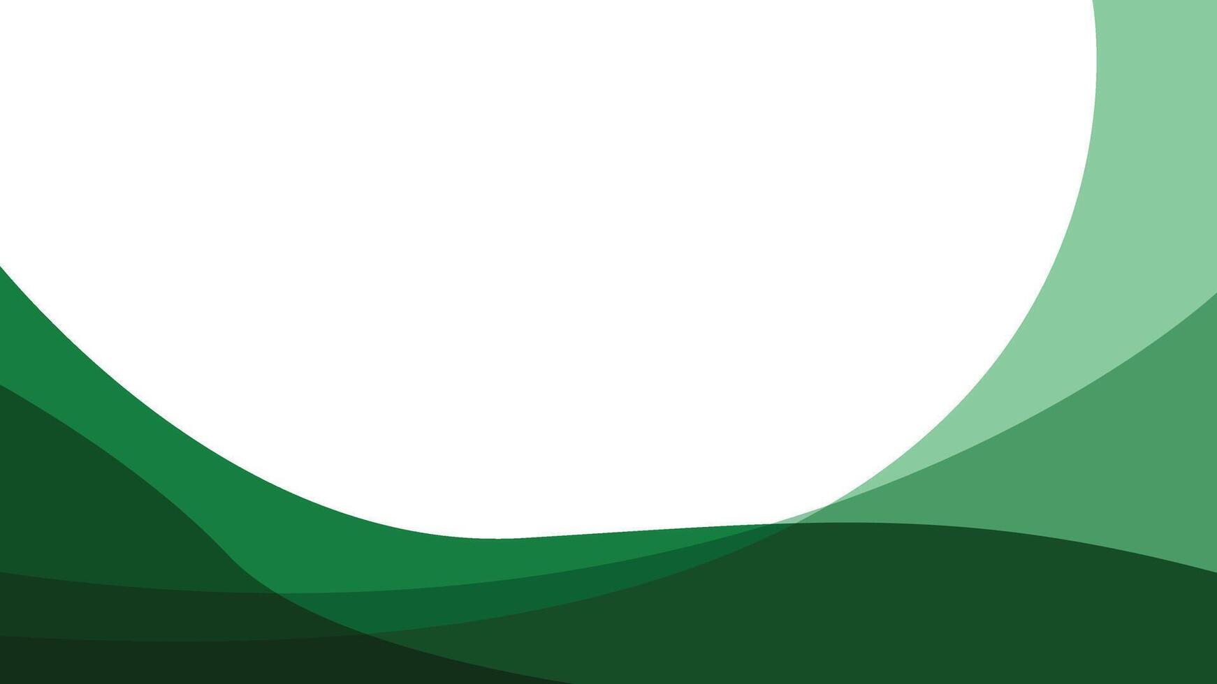 Minimal abstract green wave border on a white background. Perfect for used as banner, template, flyer, brochure, and presentation. vector