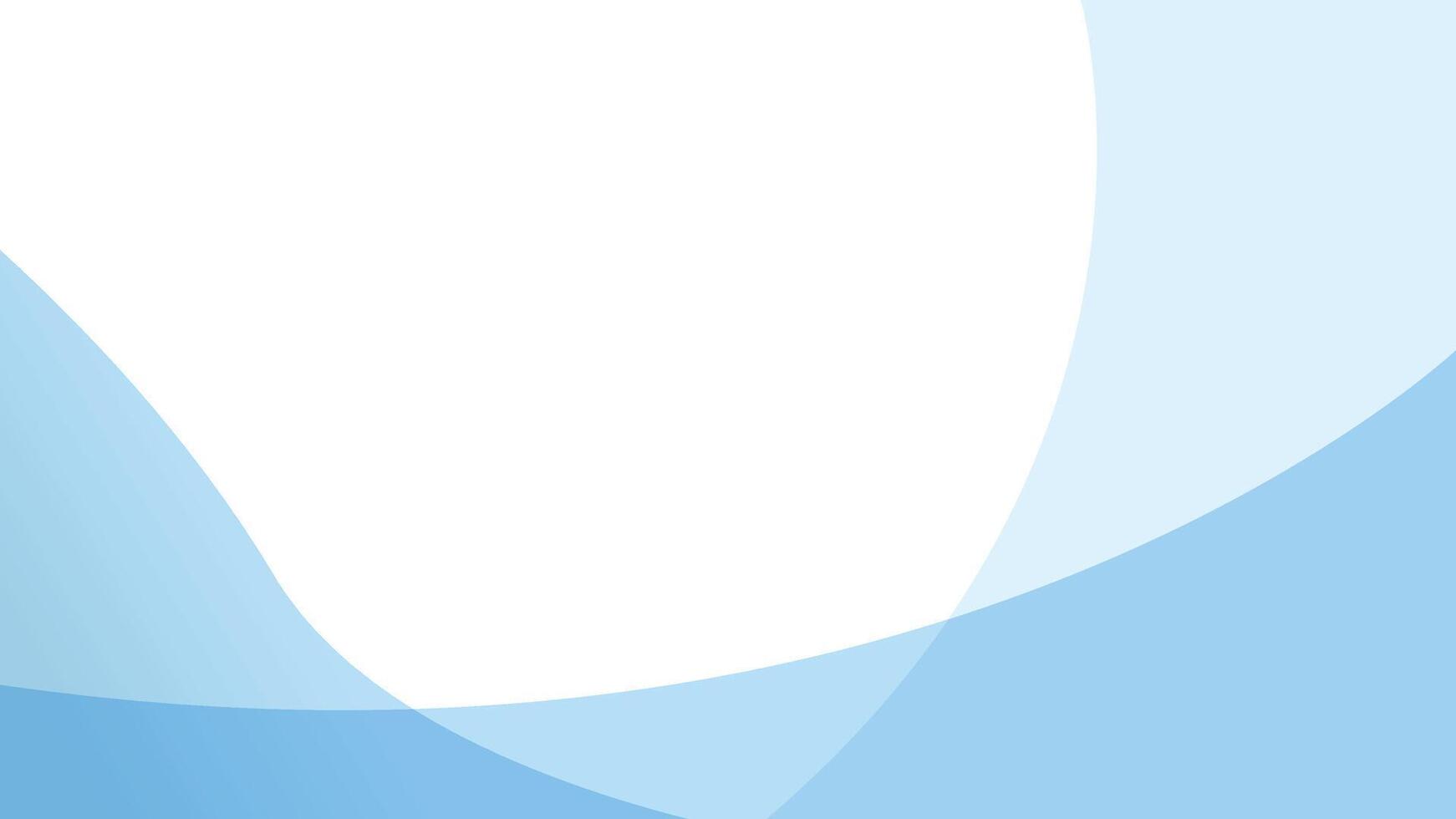 Minimal blue abstract banner background with dynamic curve shapes and copy space vector